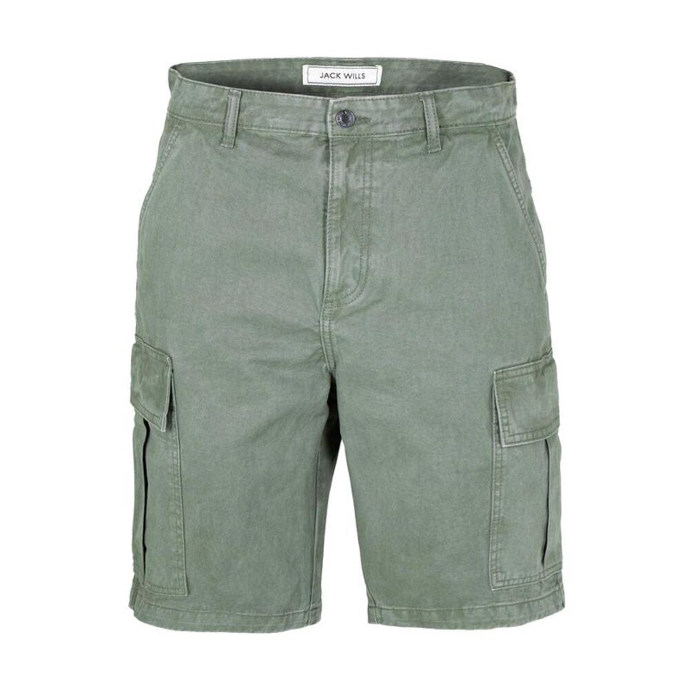Jack Wills Mens Cotton Blend Cargo Shorts / Slate